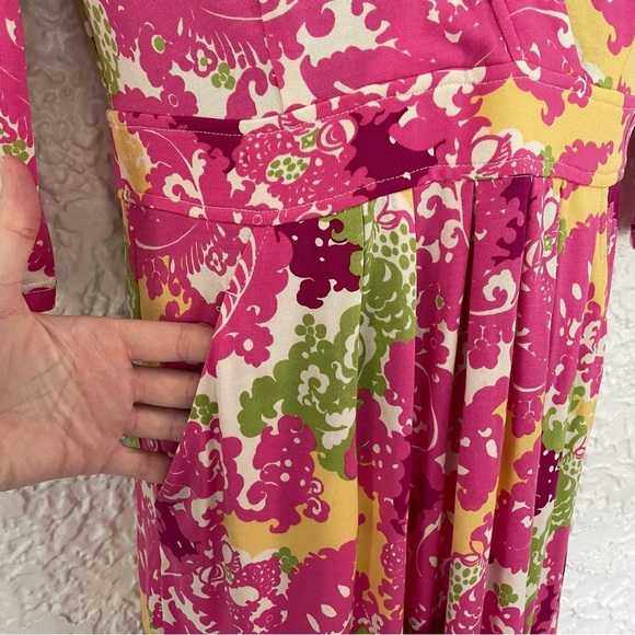 Lilly Pulitzer Blayney Jersey Silk Empire Dress Small - Picture 4 of 10